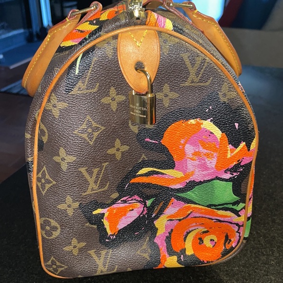 LIMITED EDITION Louis Vuitton Speedy Stephen Sprouse Roses Floral Damier Vernis - Picture 5 of 16
